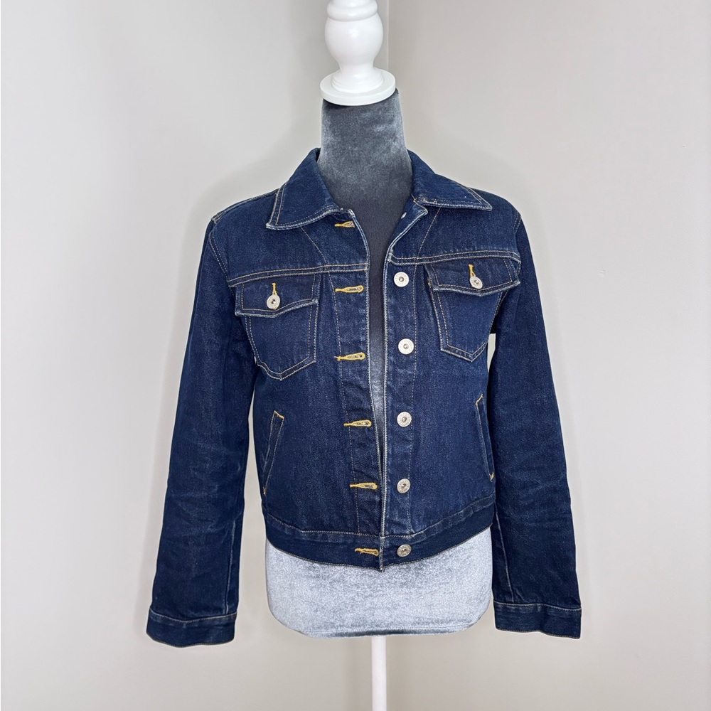 Vintage Express Bleus Dark Wash Denim Jacket Size Small